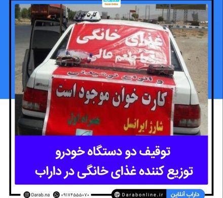توقیف دو دستگاه خودرو توزیع کننده غذای خانگی در داراب