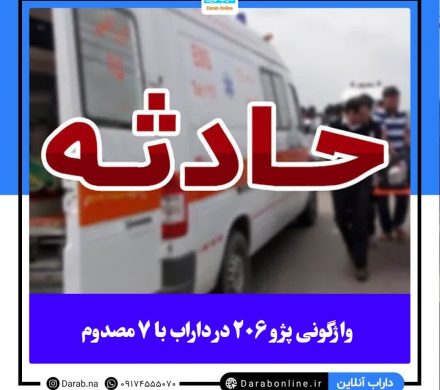 واژگونی پژو ۲۰۶ در داراب ۷ مصدوم برجای گذاشت