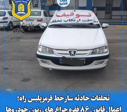 تخلفات حادثه ساز خط قرمز پلیس راه؛ اعمال قانون ۸۶ فقره چراغ های زنون خودروها