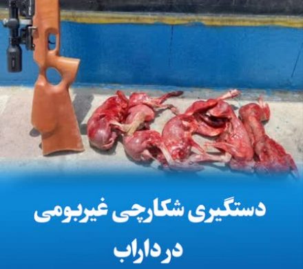 دستگیری شکارچی غیربومی در داراب