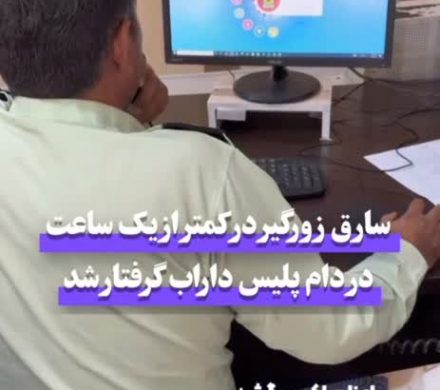 سارق زورگیر در کمتر از یک ساعت در دام پلیس داراب گرفتار شد