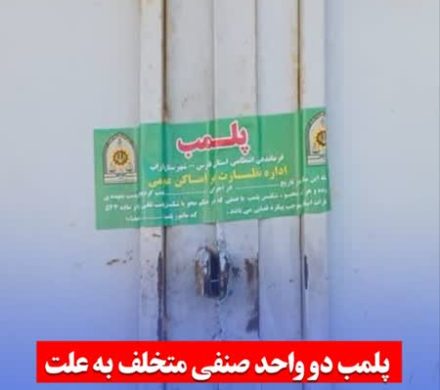 پلمب دو واحد صنفی متخلف به علت گرانفروشی در داراب